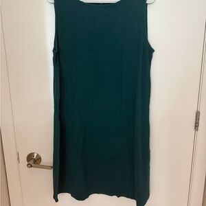 Eileen Fisher Green Cotton Dress